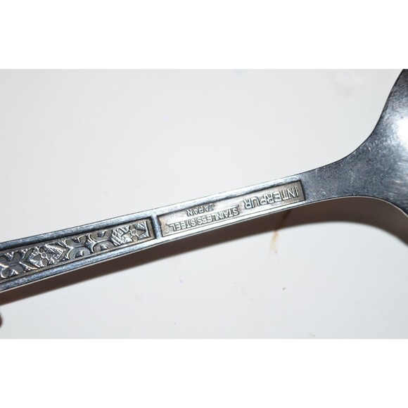 Interpur Stainless Flatware Japan FLORENZ 4 petal pattern Place Oval Soup spoons - Picture 3 of 6